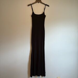 SKIMS ribbed Maxi Dress, color-onyx, size-large, NWT